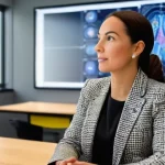 스킨케어 자격증을 활용한 강사 활동 - **Prompt 1: The Inspiring Dermo-Cosmetic Educator**
    "A dynamic, elegant female dermo-cosmetic tr...