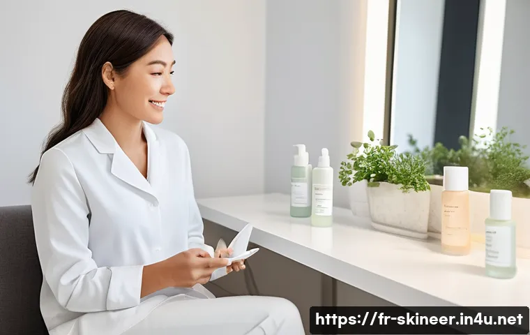 스킨케어 직업에서의 고객 상담 기법 - **Prompt 1: Empathetic Skincare Consultation**
    "A bright, naturally lit scene inside a modern, s...
